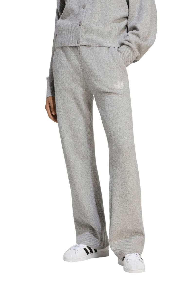 Essentials Wide Leg Knit Pants, Main, color, MEDIUM GREY HEATHER