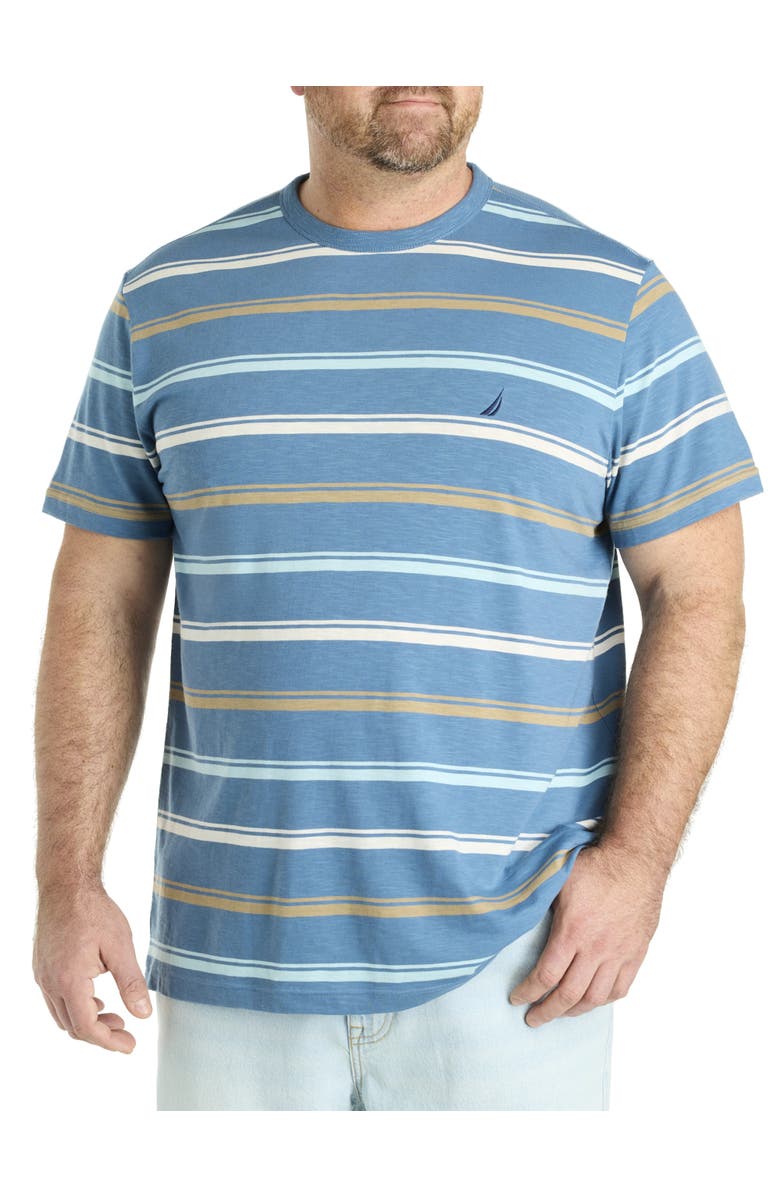 Nautica Big & Tall Striped T-Shirt, Main, color, Bluestern