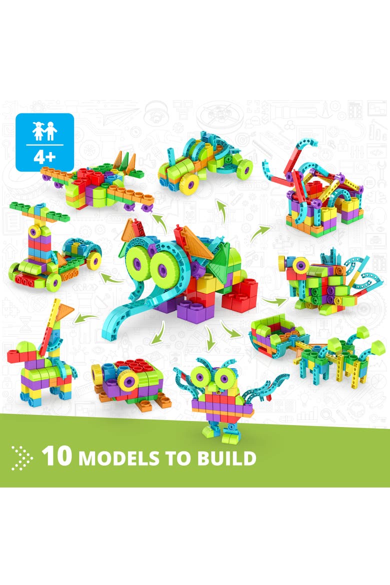 Qboidz Elephant 10 Model Brick Building Set, Toy Construction, Alternate, color, Multicolored
