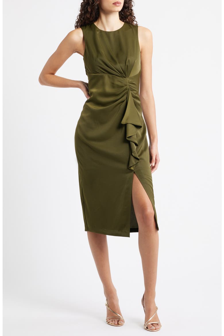 sleeveless satin sheath dress Sheath Off-the Shoulder Satin Simple Wedding Dress Sleeveless Short Hemline, Diamond White / 14