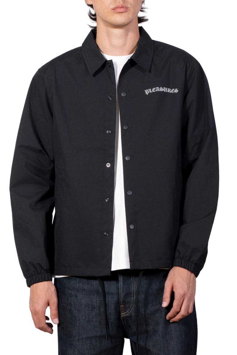 Neural Logo Graphic Coach's Jacket, Main, color, BLACK