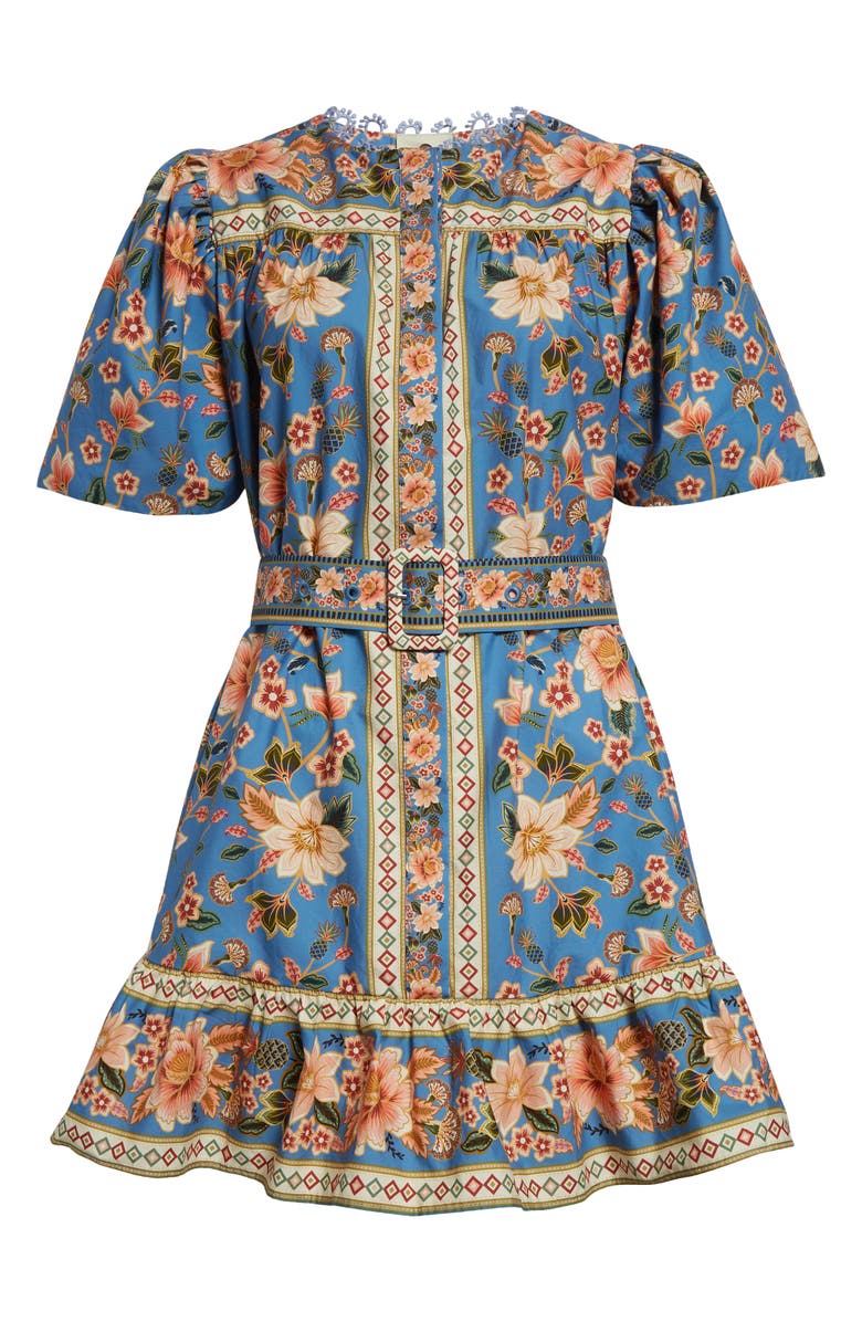 FARM Rio Super Bloom Tapestry Cotton Minidress, Alternate, color, Super Bloom Tapestry