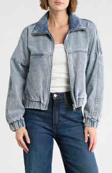 Vigoss Dad Denim Bomber Jacket