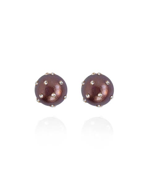 Gaia Jet Petite Earrings
