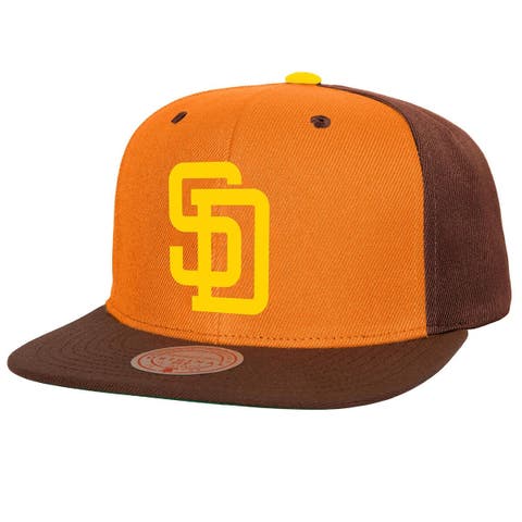 Men's Mitchell & Ness Orange/Brown San Diego Padres Cooperstown Collection Basic Flip Snapback Hat