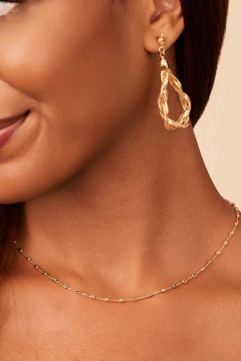 14K Yellow Gold Wanderlust Station Necklace, Alternate, color, Yellow Gold