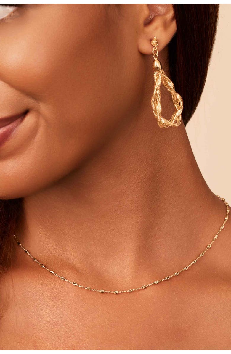 Oradina 14K Yellow Gold Wanderlust Station Necklace, Alternate, color, Yellow Gold