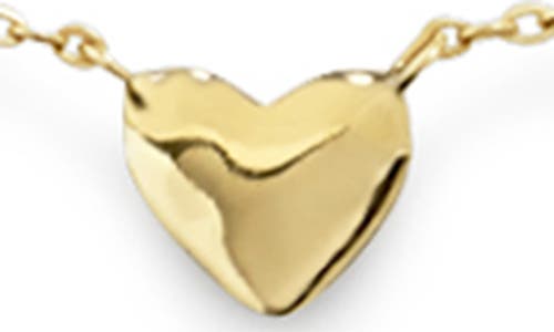 Monica Vinader Mini Heart Chain Necklace In Gold