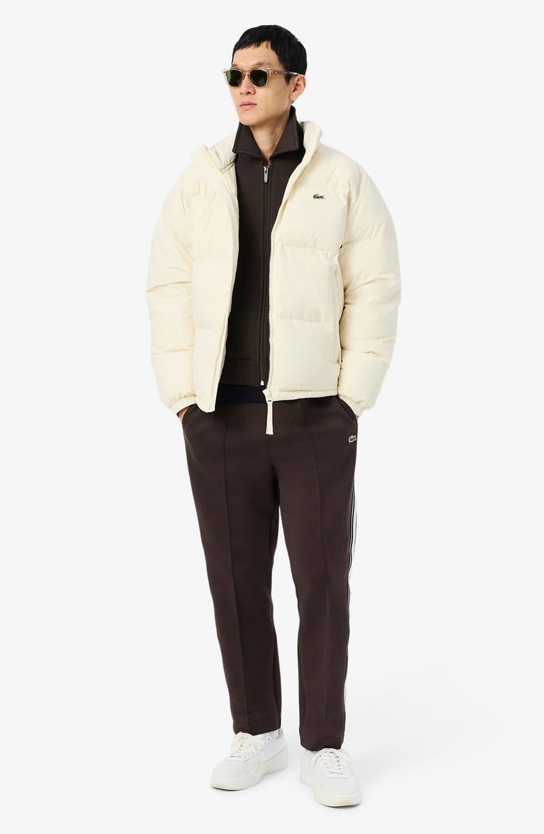 Lacoste Double Face Cotton Blend Zip Sweatshirt, Alternate, color, Brown