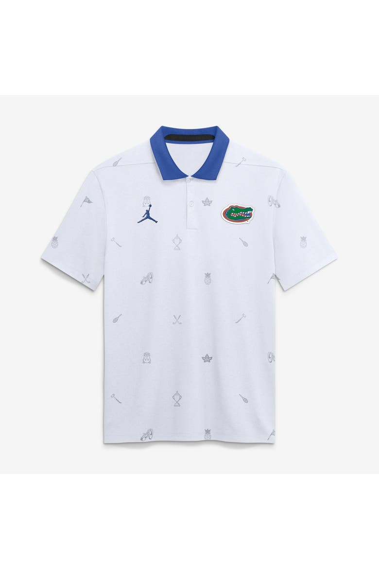 Men's Jordan Brand  White Florida Gators Vapor Pattern Dri-FIT Polo, Main, color, White