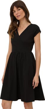 Pact Fit & Flare Crossover Dress