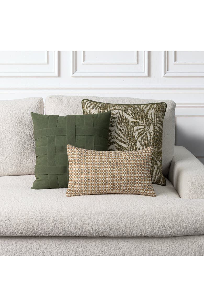 Cadence Textured Indoor & Outdoor Woven Accent Pillow & Insert, Alternate, color, Sienna