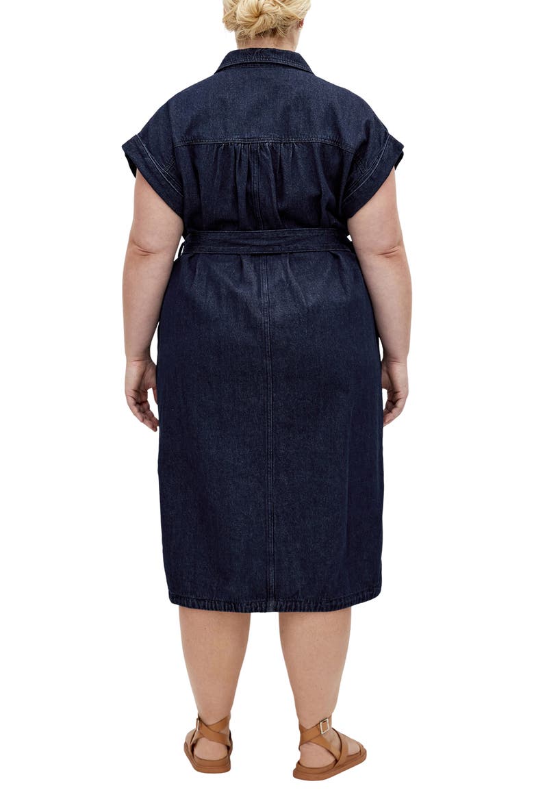 Matilda Denim Button-Up Shirtdress, Alternate, color, DENIM DARK