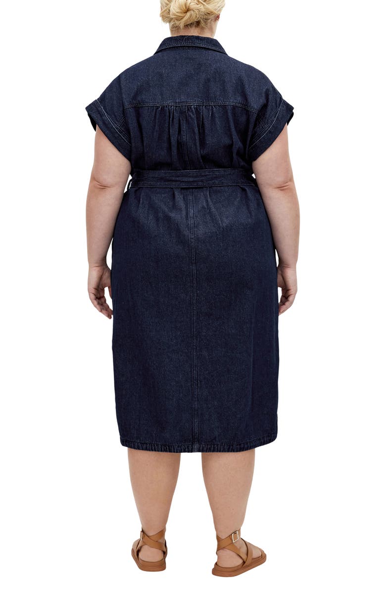 City Chic Matilda Denim Button-Up Shirtdress, Alternate, color, 