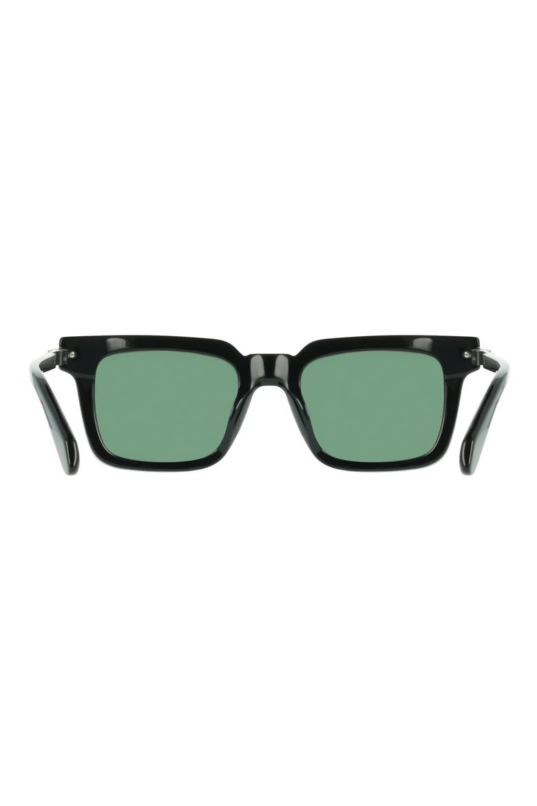 53mm Rectangle Sunglasses, Alternate, color, BLACK