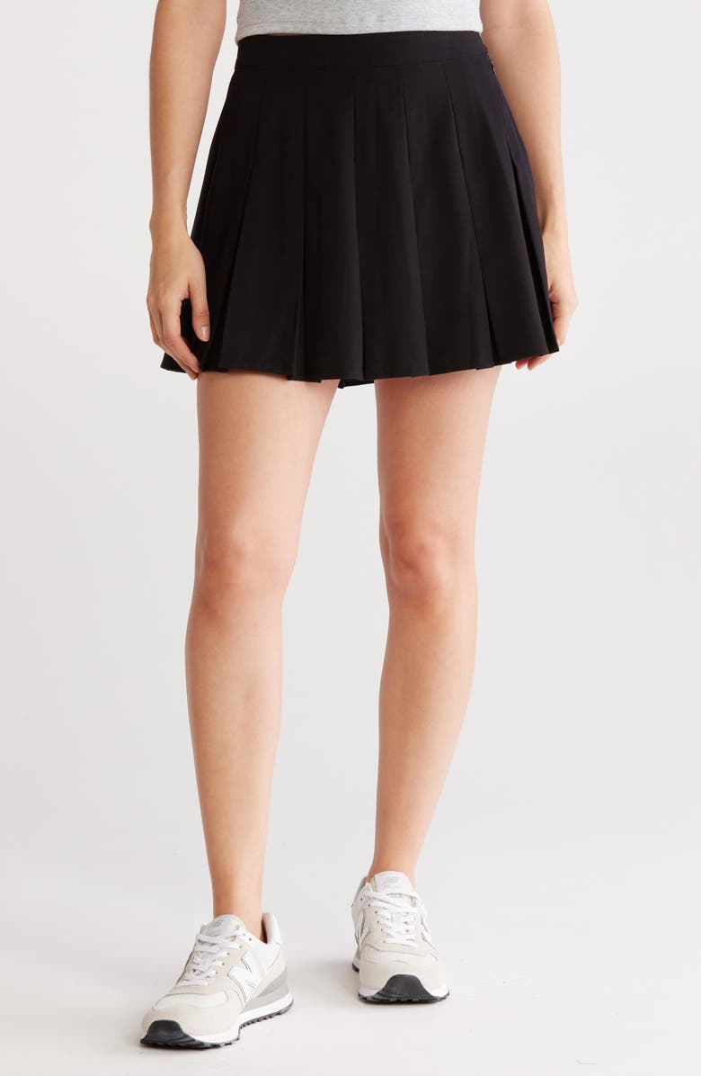 Abound Pleated Miniskirt, Main, color, Black