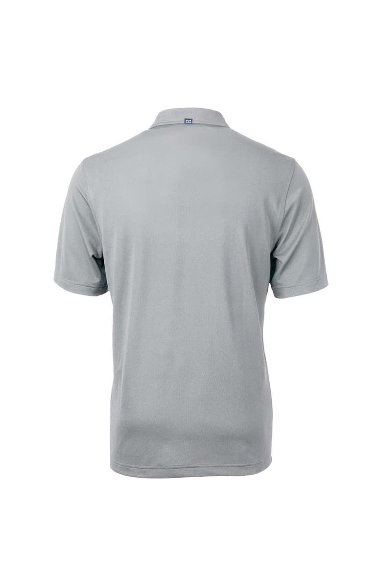 Cutter & Buck Men's Cutter & Buck Gray Michigan Wolverines Team Logo Virtue Eco Pique Recycled Polo, Alternate, color, 