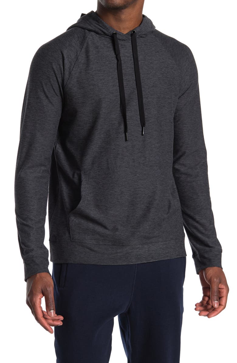 90 DEGREE BY REFLEX Heathered Pullover Hoodie, Main, color, 