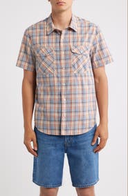 Brixton The Breezy Wayne Plaid Short Sleeve Shirt