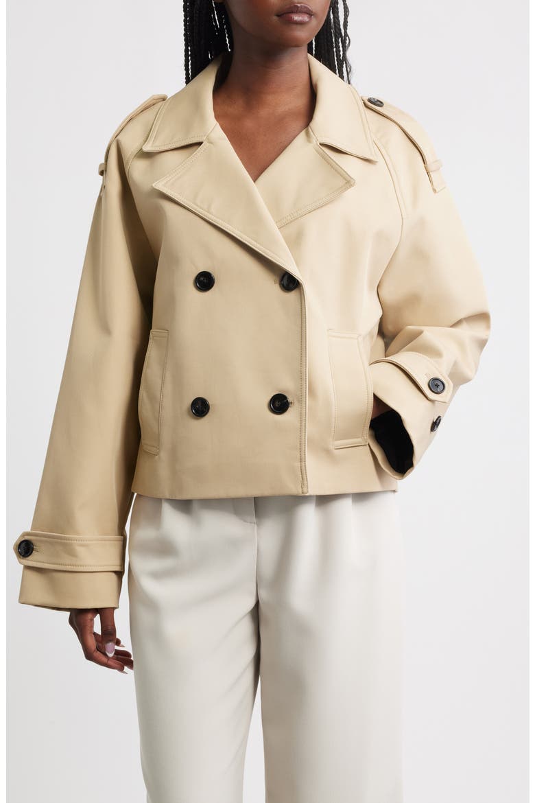 Double Breasted Jacket, Main, color, MEDIUM BROWN