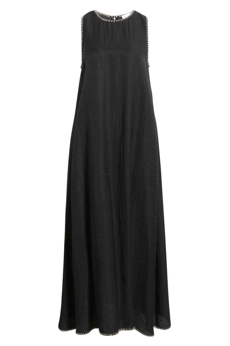 Clio Sleeveless Maxi Dress, Alternate, color, BLACK