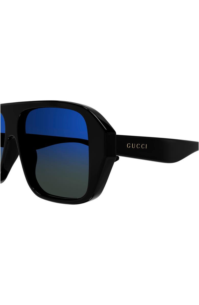 Gucci 57mm Gradient Aviator Sunglasses, Alternate, color,