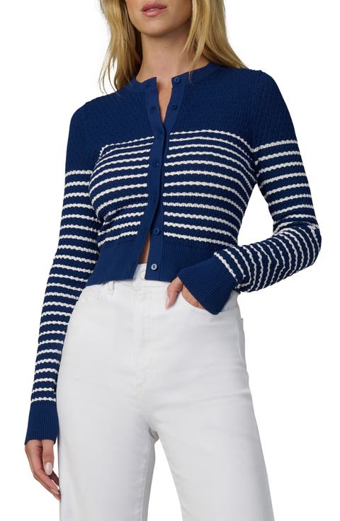The Dani Stripe Pointelle Cardigan