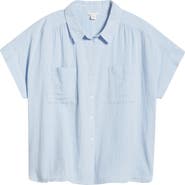 Caslon® Cotton Gauze Button-Up Shirt