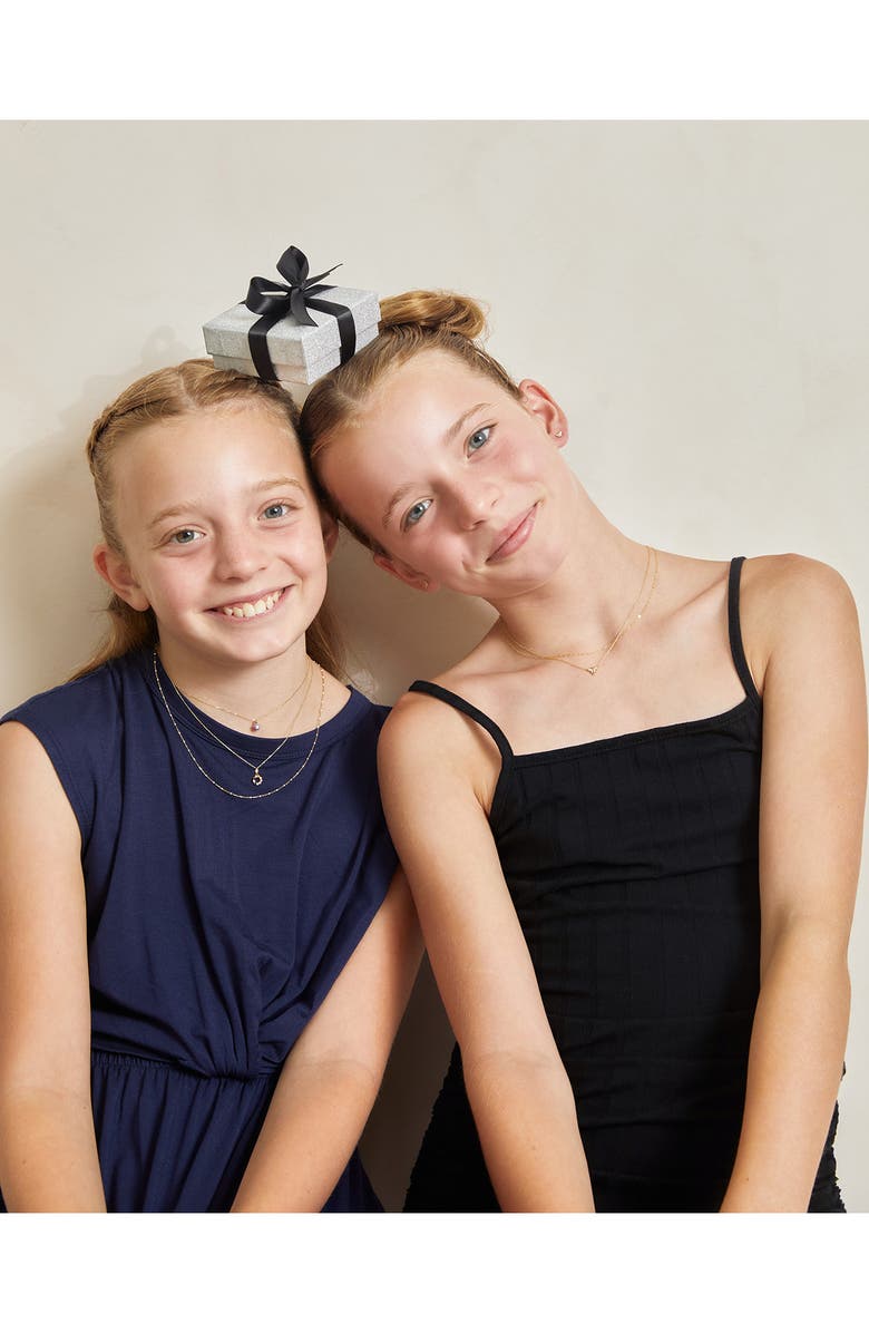 Bony Levy Kids' Flower Diamond Pendant Necklace, Alternate, color, 18K Yellow Gold