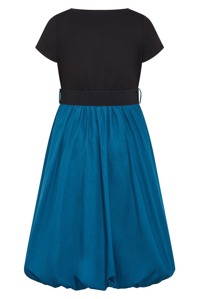 Paris Love Bubble Skirt Dress, Alternate, color, POSEIDON