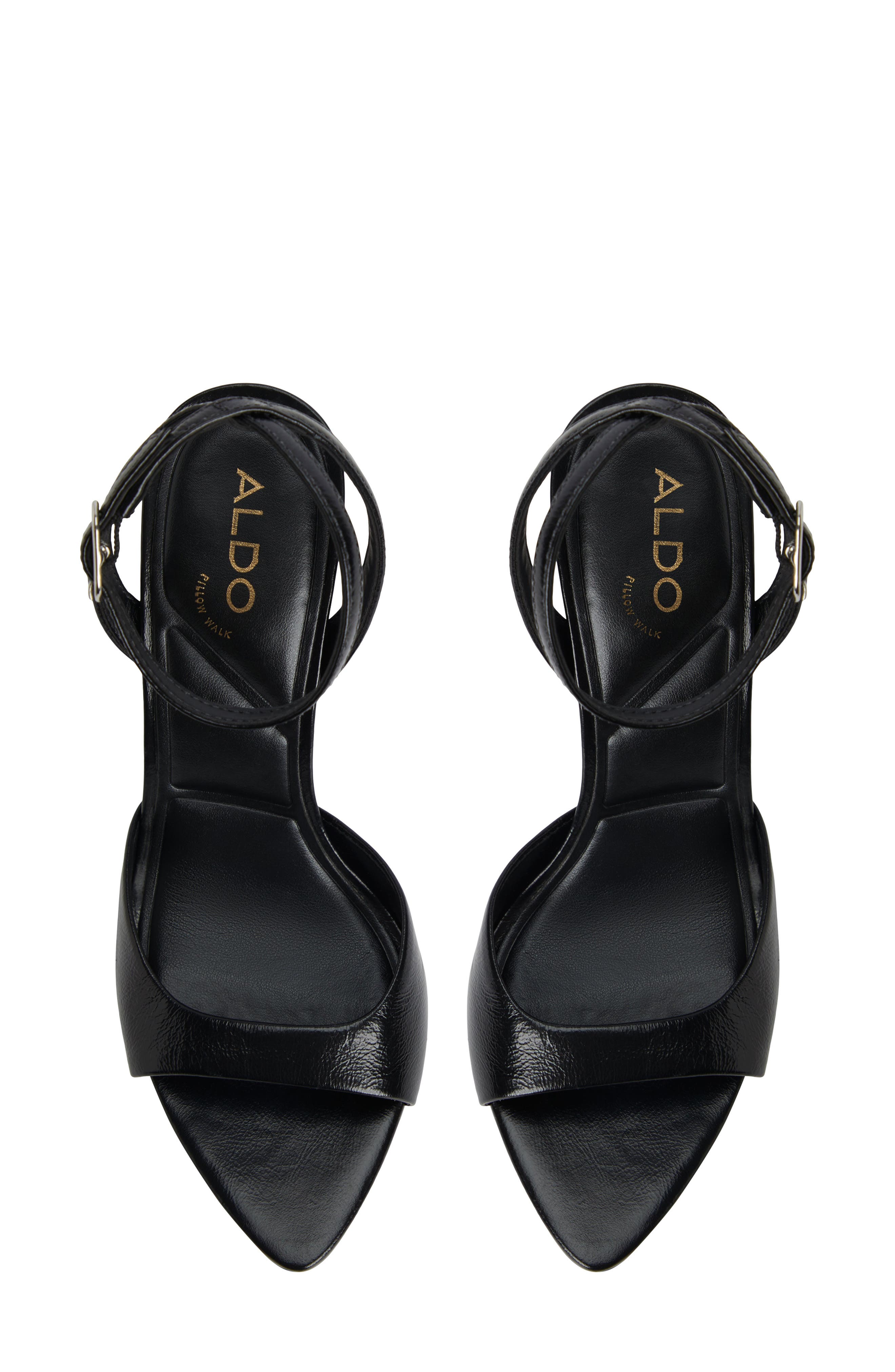 ALDO Forevermore Ankle Strap Sandal, Alternate, color, Black