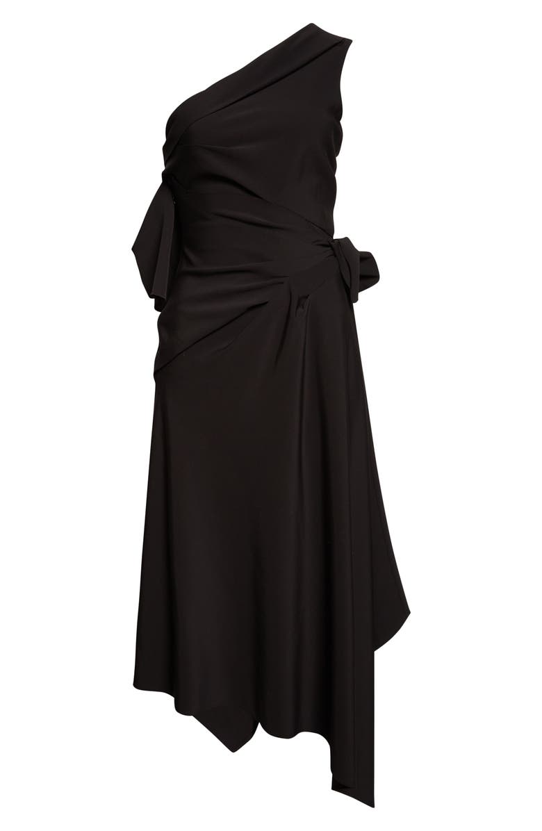 MONSE Draped Towel Dress, Alternate, color, Black