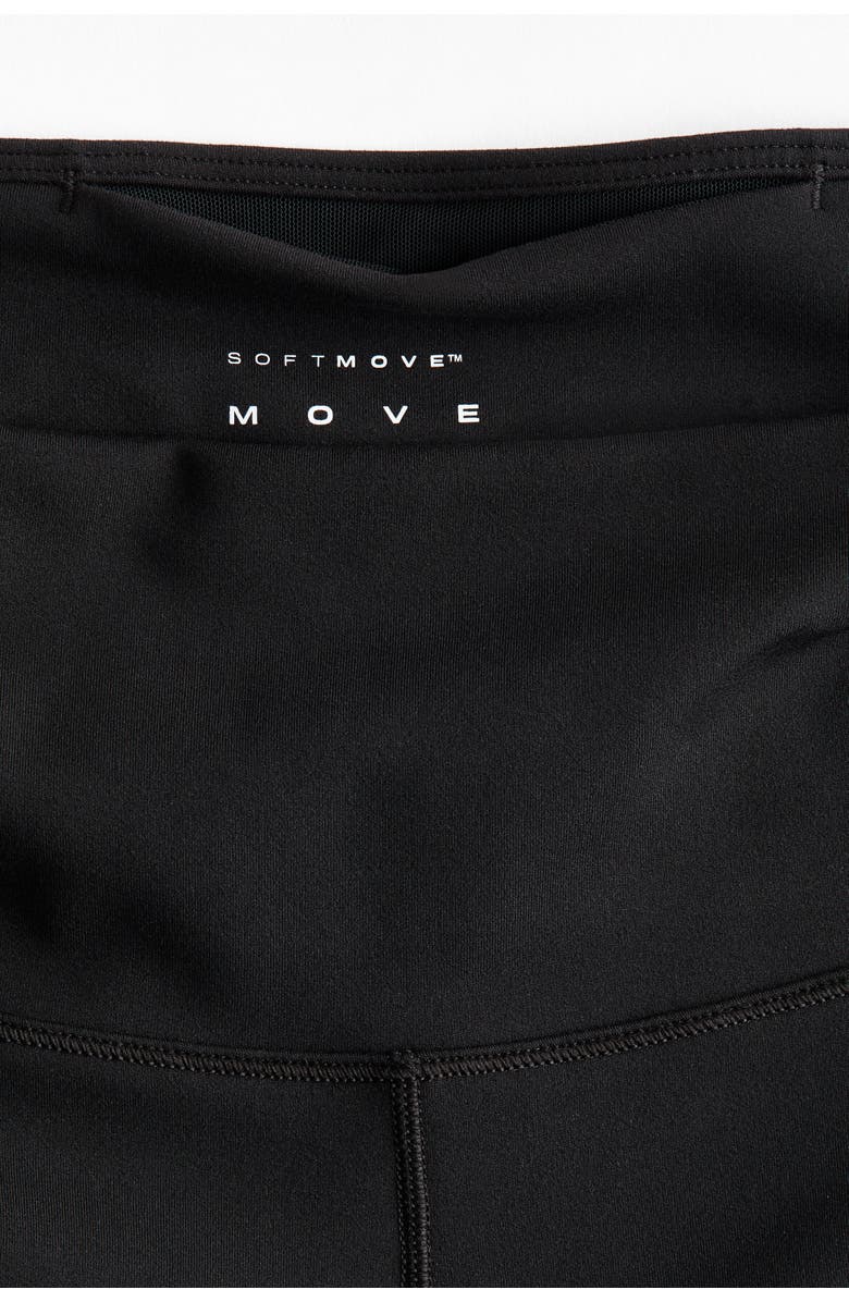 H&M Wide-leg sports leggings with softmove, Alternate, color, Black