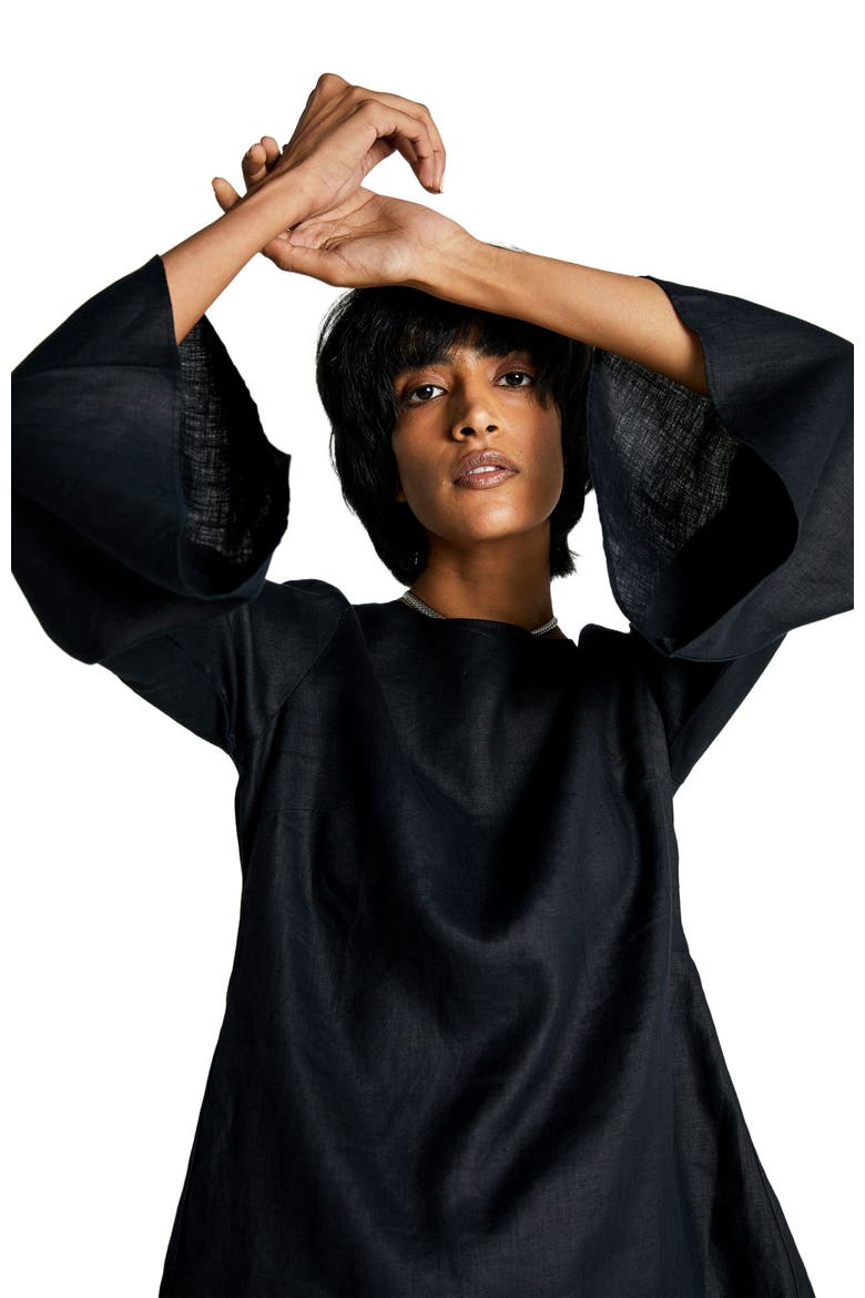 Button Back Shirt, Alternate, color, Black