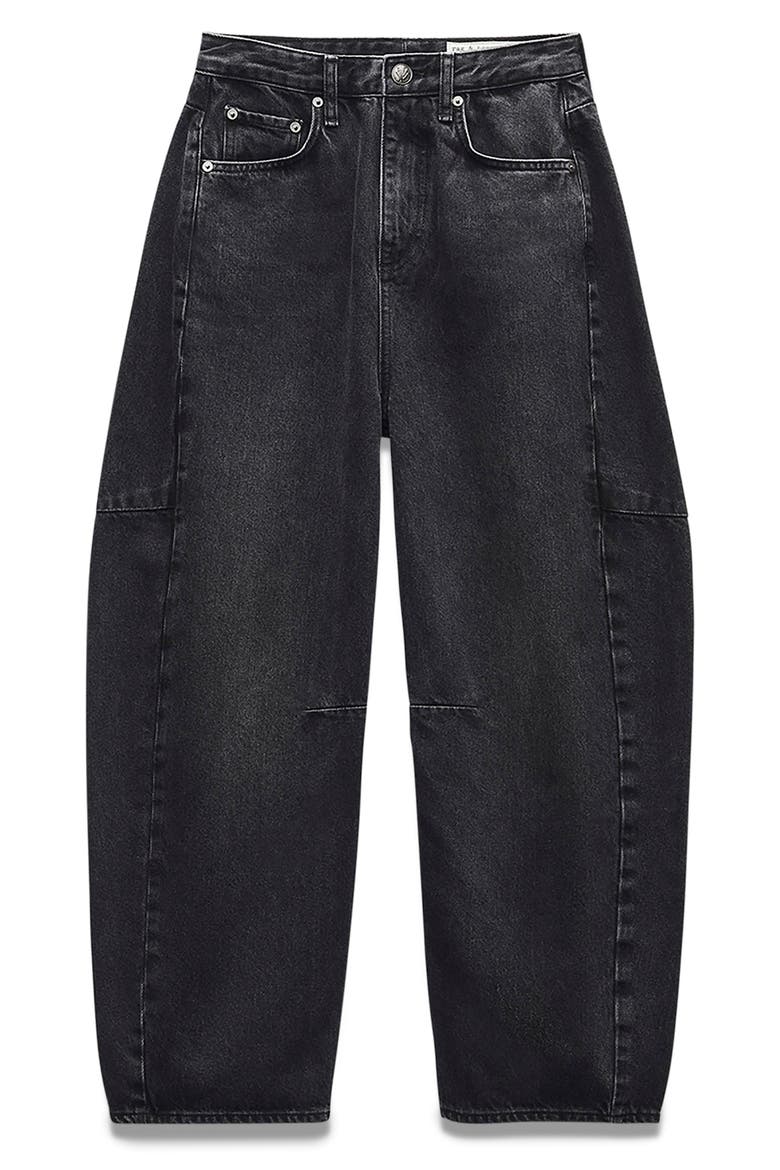 Charlie High Waist Barrel Jeans, Alternate, color, BLACKSTN