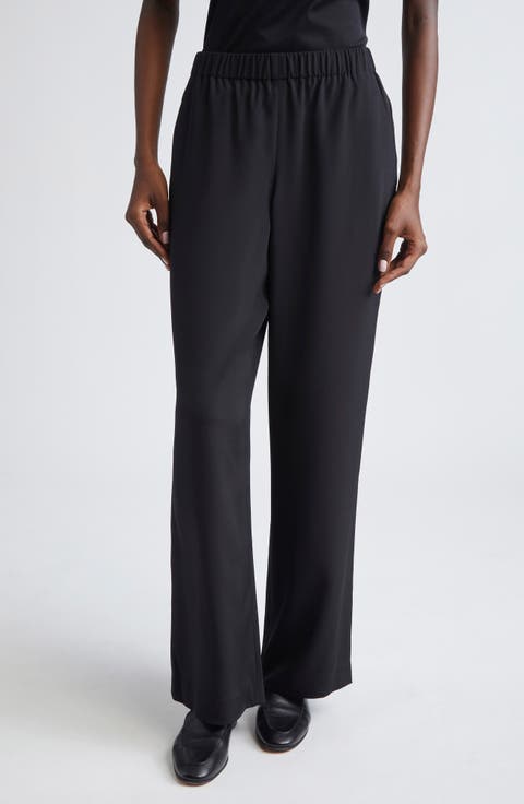 Perry Stretch Silk Crêpe de Chine Pants