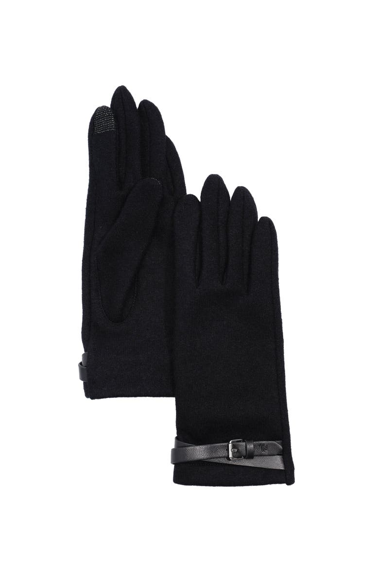 Lauren Ralph Lauren Criss Cross Belt Glove, Alternate, color, Black