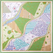 SILKSILKY Pure silk colored square scarf