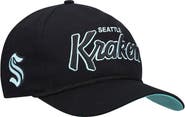 '47 Men's '47 Black Seattle Kraken Crosstown Script Hitch Snapback Hat