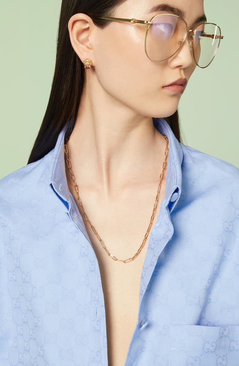 Gucci Link to Love Chain Necklace, Alternate, color,