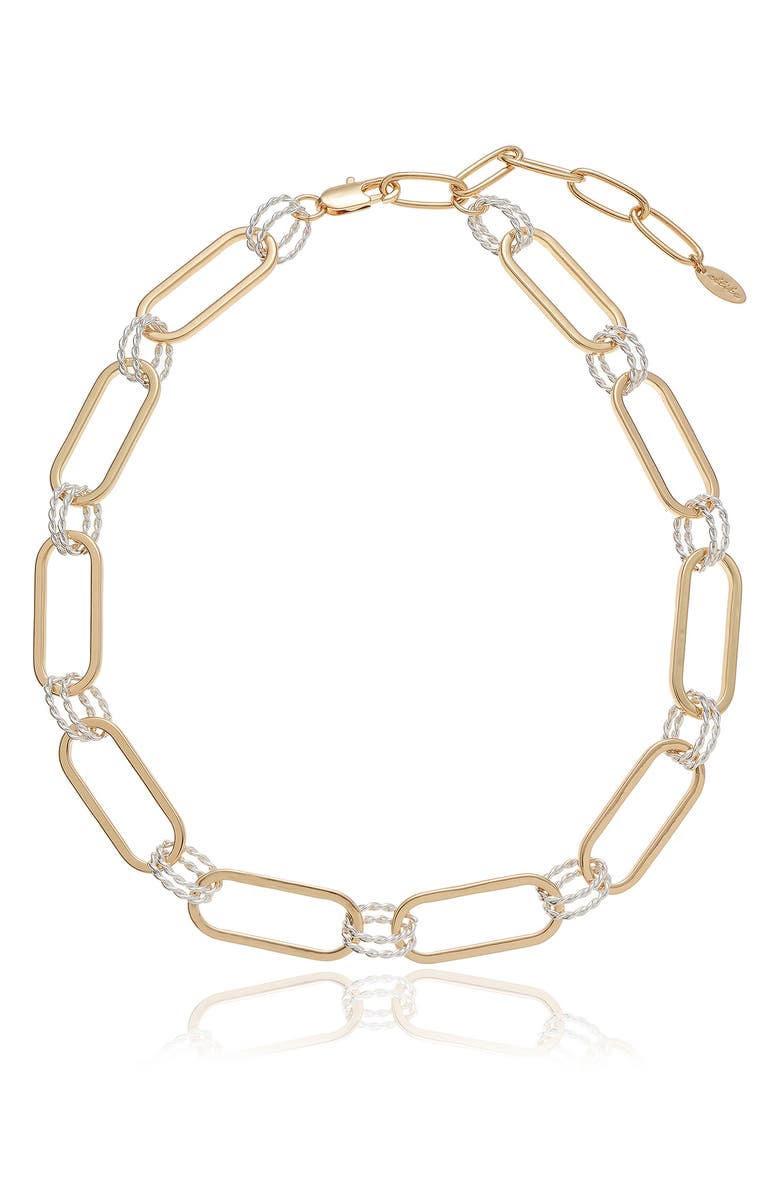 Ettika Mixed Link Chain Necklace, Main, color, Mixed Metal