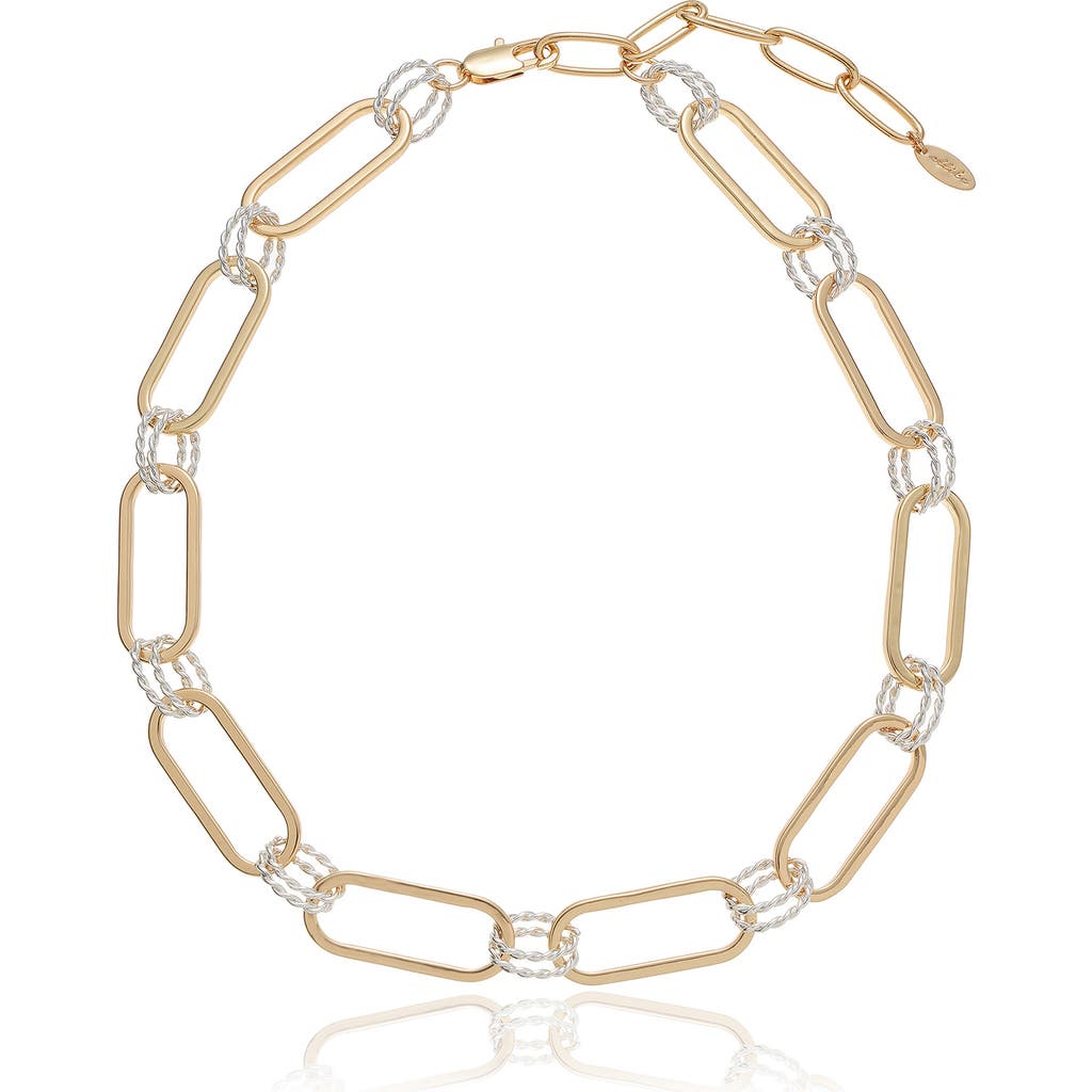 Ettika Mixed Link Chain Necklace In Metallic