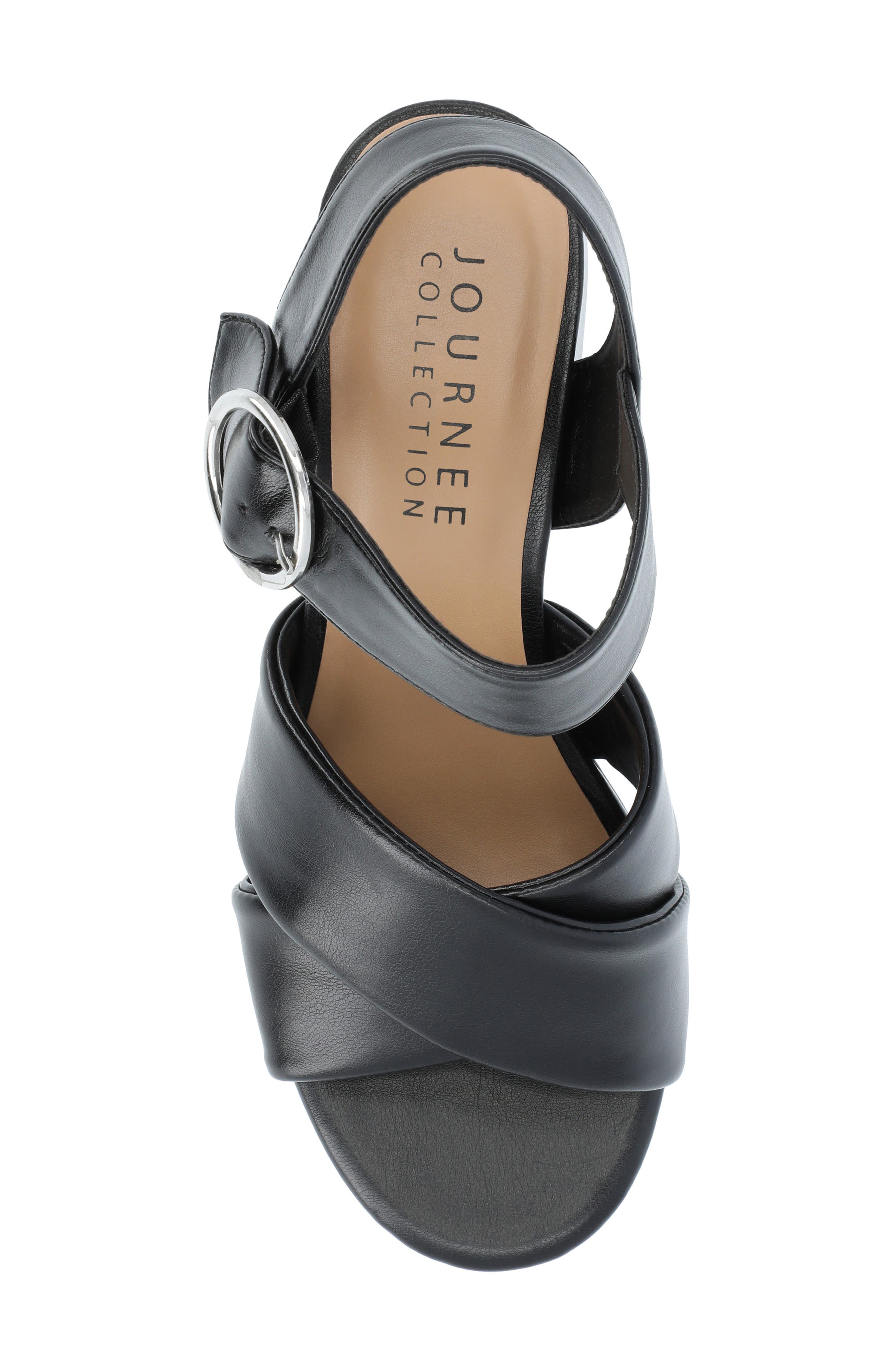 Journee Collection Akeely Block Heel Platform Sandal, Alternate, color, Black
