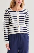 CRESCENT Striped Jacquard Knit Cardigan