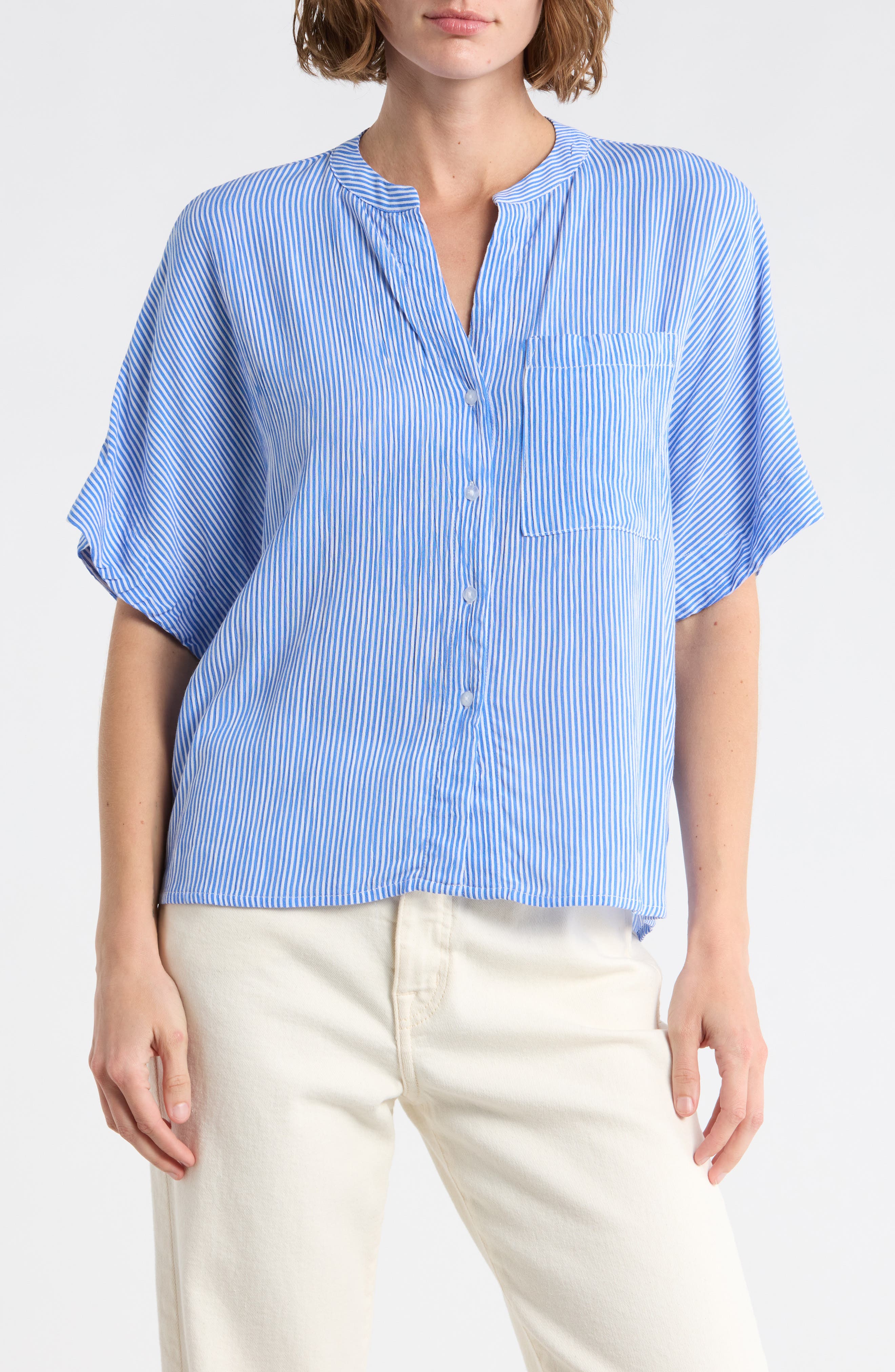 MEDIUM BLUE/ WHITE STRIPE