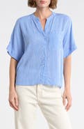 T Tahari Split Neck Shirt