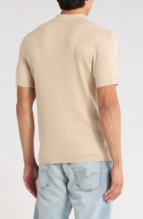 Abound Short Sleeve Button-up Sweater In Neutral