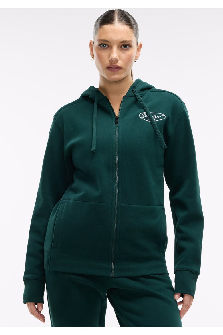 Soft Fleece Full Zip Hoodie, Alternate, color, Pine