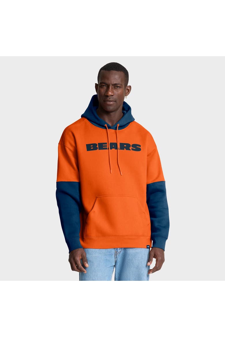 Men's Fanatics Orange Chicago Bears Helmet Pullover Hoodie, Alternate, color, Orange