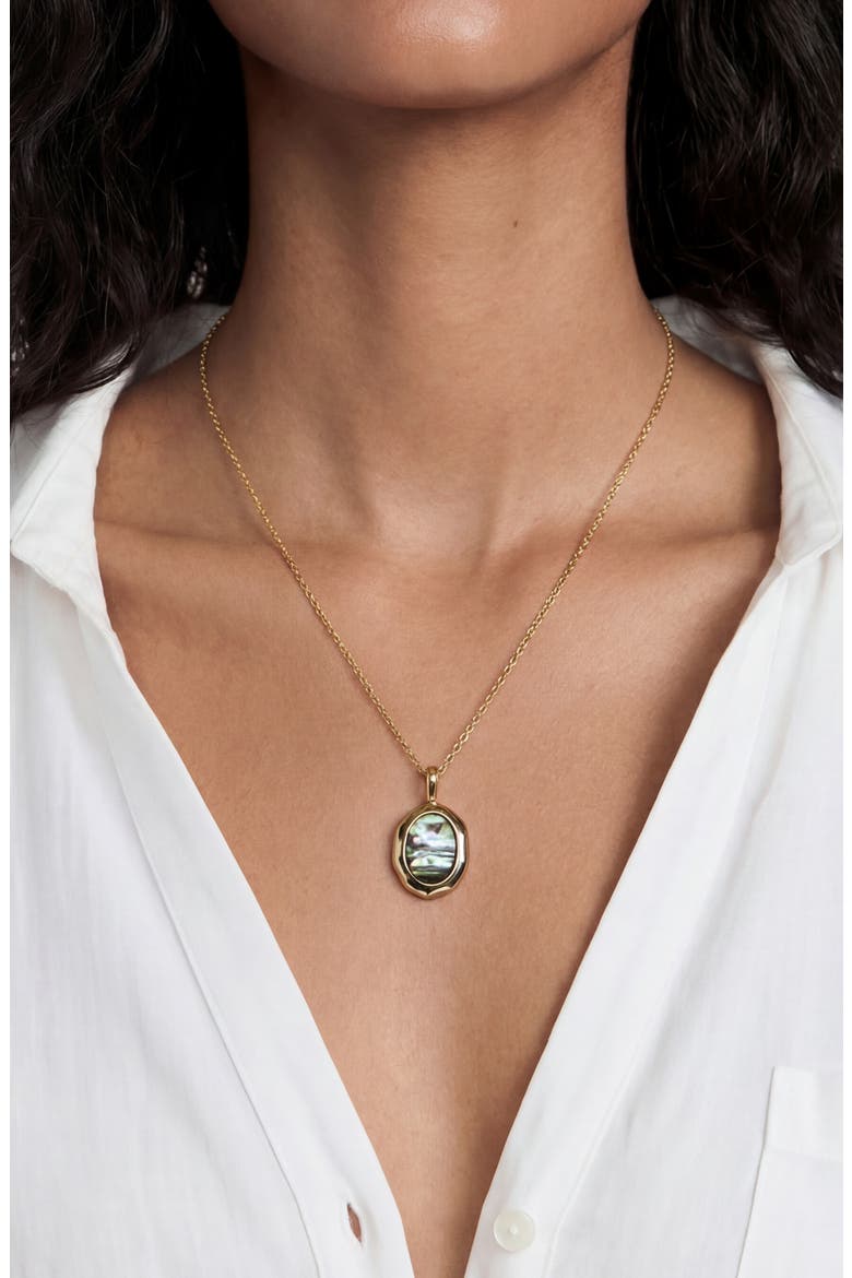Abalone Pendant Necklace, Alternate, color, ABALONE